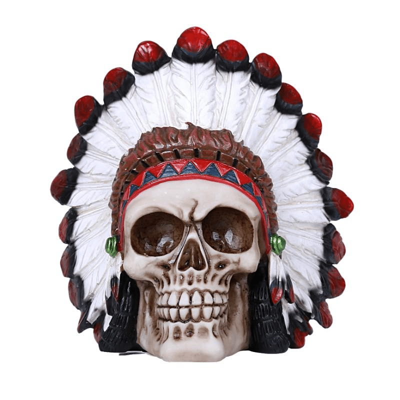 Native American Skull Figurine