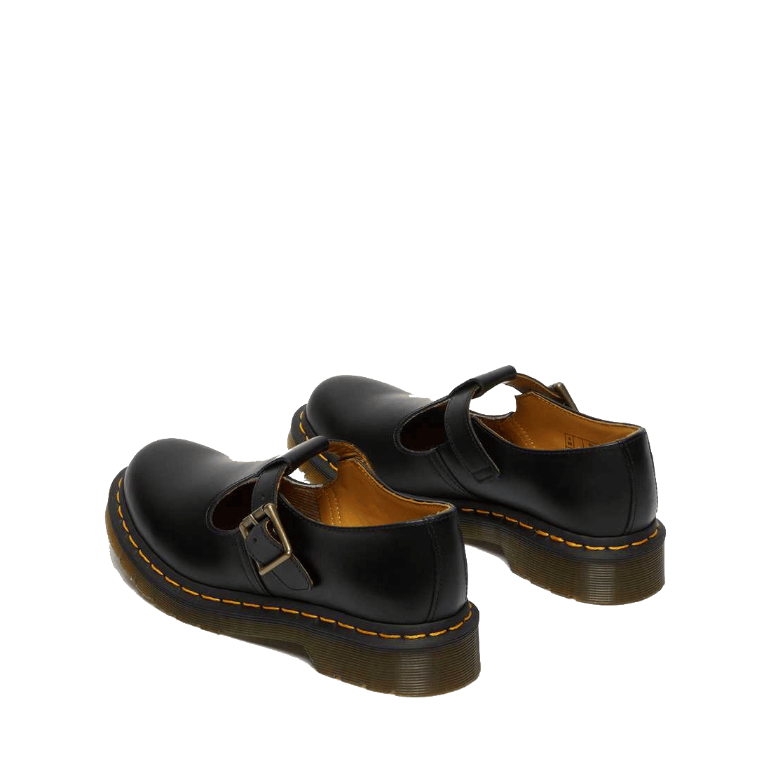 Dr martens hot sale polley smooth black