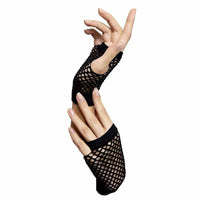 Thumbnail for Short Fingerless Fishnet Gloves