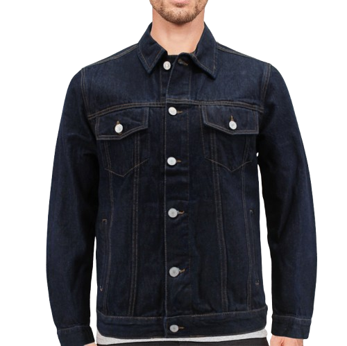 Darkblue Mens Casual Denim Jacket