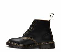 Thumbnail for Dr. Martens 101 Black Vintage Smooth 6-Eye Boot