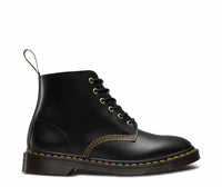 Thumbnail for Dr. Martens 101 Black Vintage Smooth 6-Eye Boot