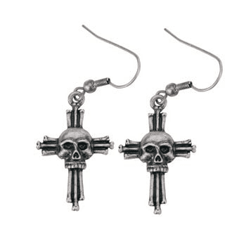 Skull Crucifix Earrings