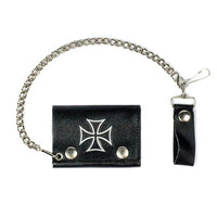 Thumbnail for Iron Cross Tri-Fold Biker Wallet