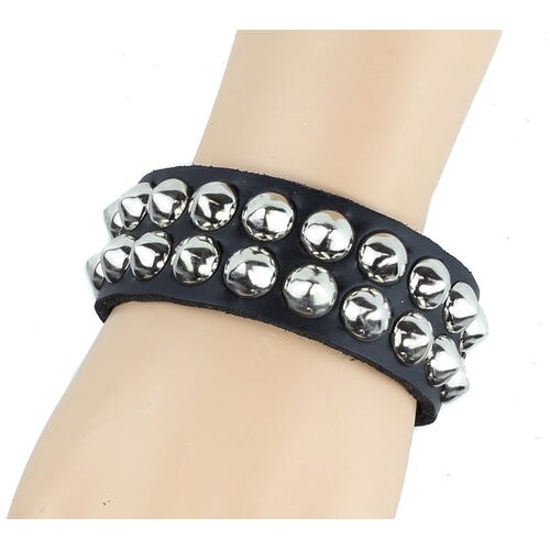 2 Row Cone Stud Wristband