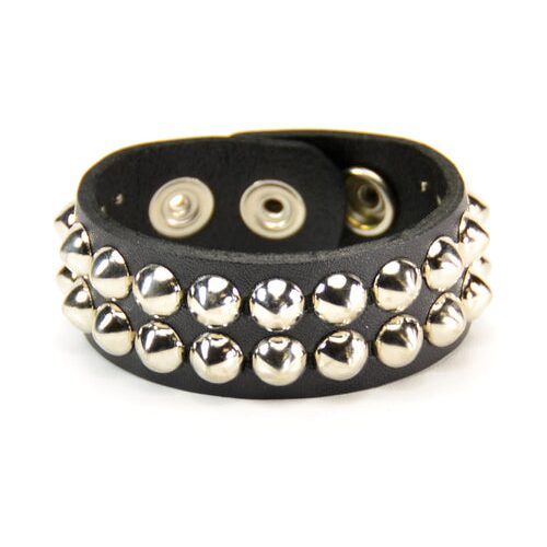 2 Row Cone Stud Wristband
