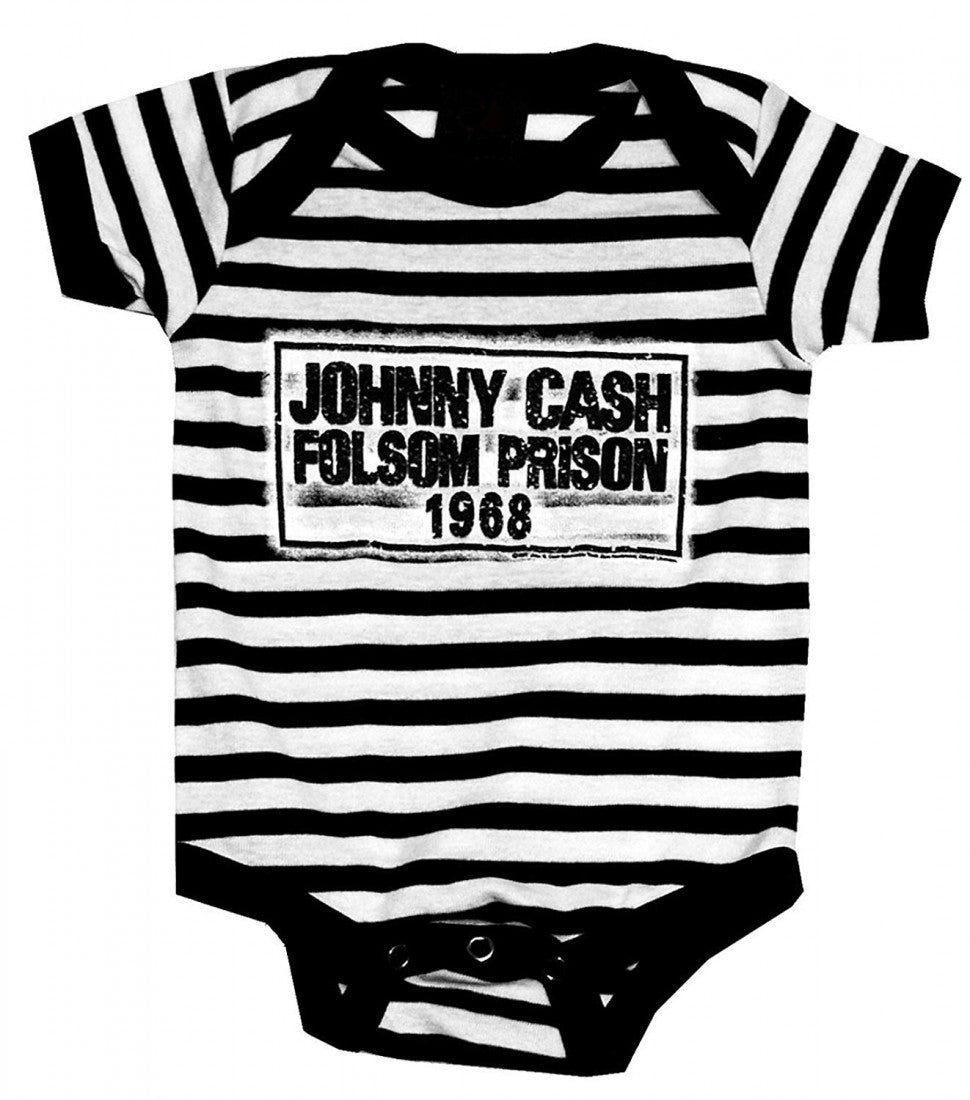 Johnny Cash Striped Onesie