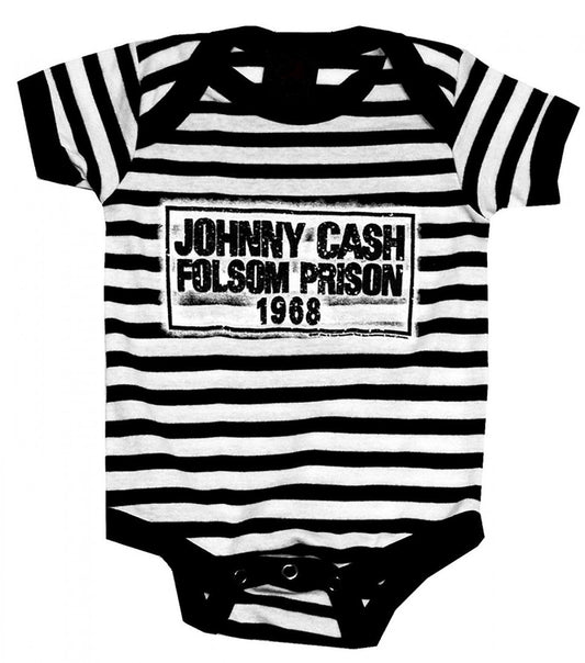 Johnny Cash Striped Onesie
