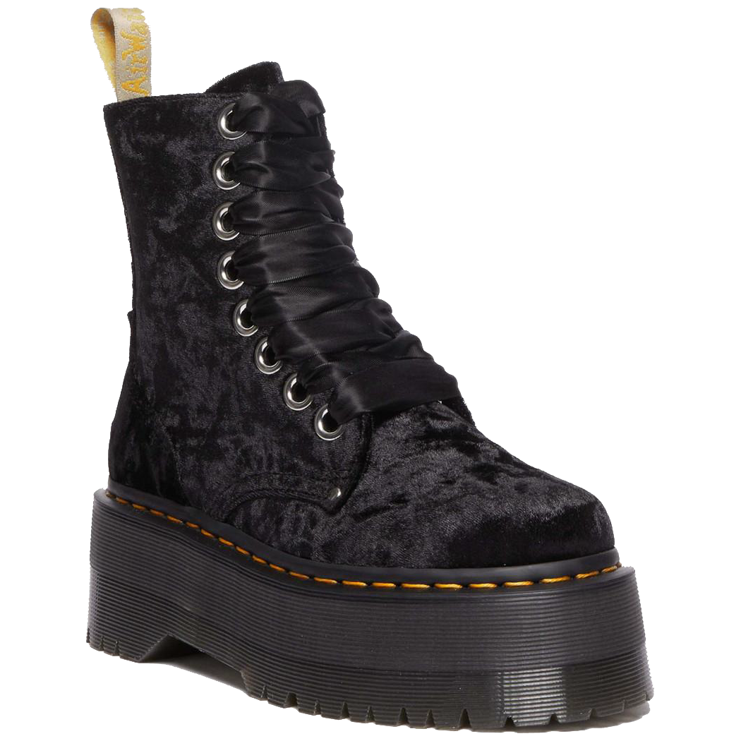 Dr. Martens Vegan Jadon Max Crushed Velvet Platform Boot