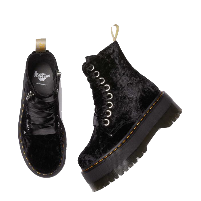 Dr. Martens Vegan Jadon Max Crushed Velvet Platform Boot