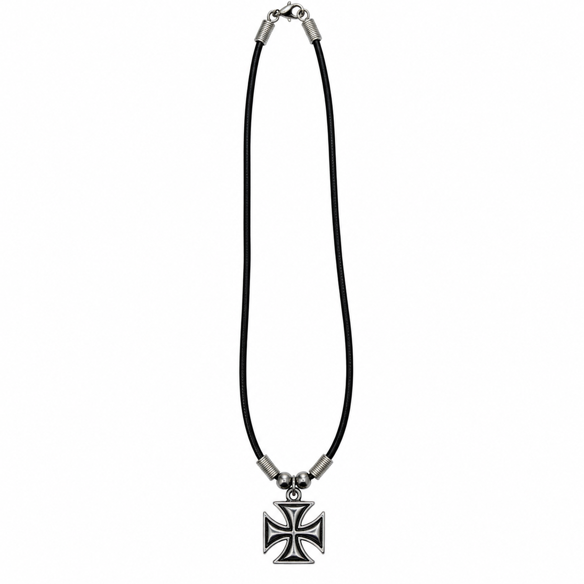 Silver Iron Cross Necklace