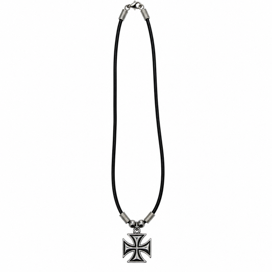 Silver Iron Cross Necklace
