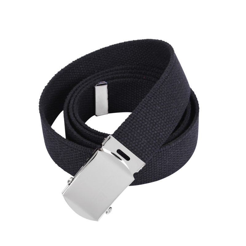 Web Belt Black w/ Silver Buckle