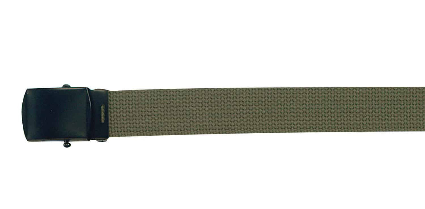 Web Belt Olive w/ Black Buckle