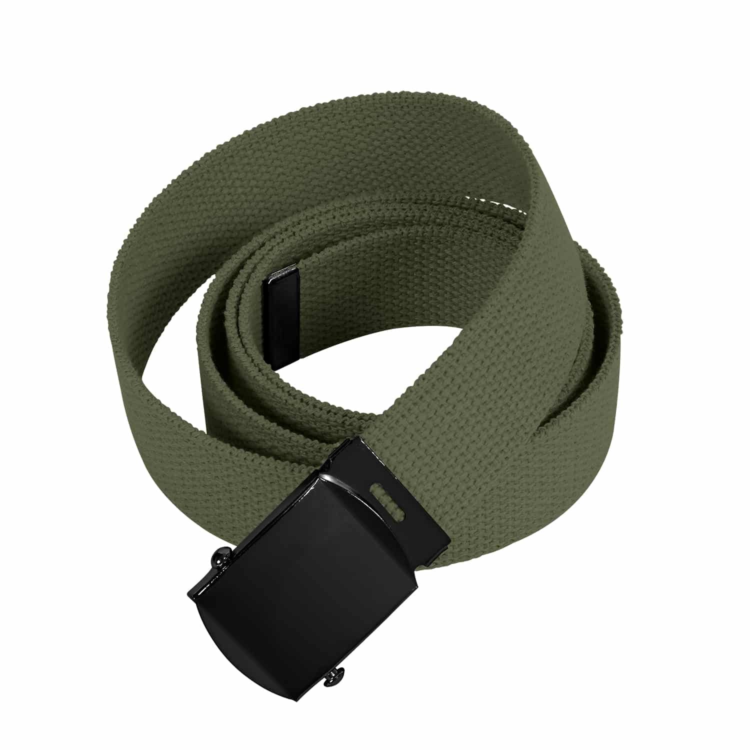 Web Belt Olive w/ Black Buckle