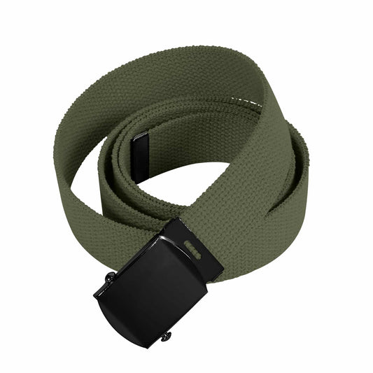Web Belt Olive w/ Black Buckle