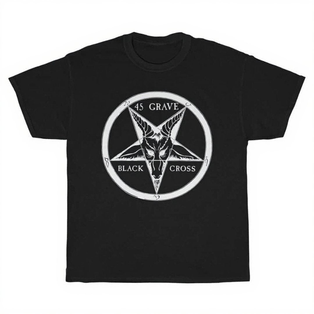 45 Grave Black Cross T-Shirt