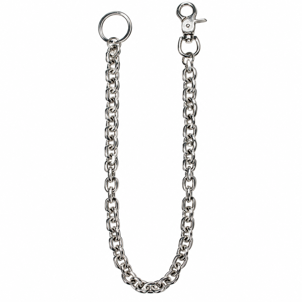 Chrome Medium Link Wallet Chain 24"
