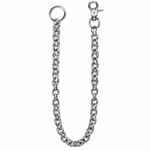 Chrome Medium Link Wallet Chain 24"