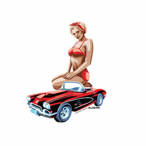 Almera 50s Vette Sticker