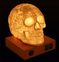 Thumbnail for Floral Skull Table Lamp w/ USB Charging Ports