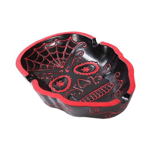 Day of the Dead Red Skull Ashtray