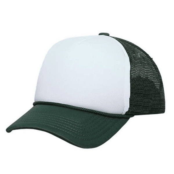 Dark Green and White Trucker Hat