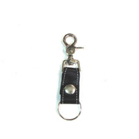 Thumbnail for White Stitch Leather Key Fob w/ Claw Hook