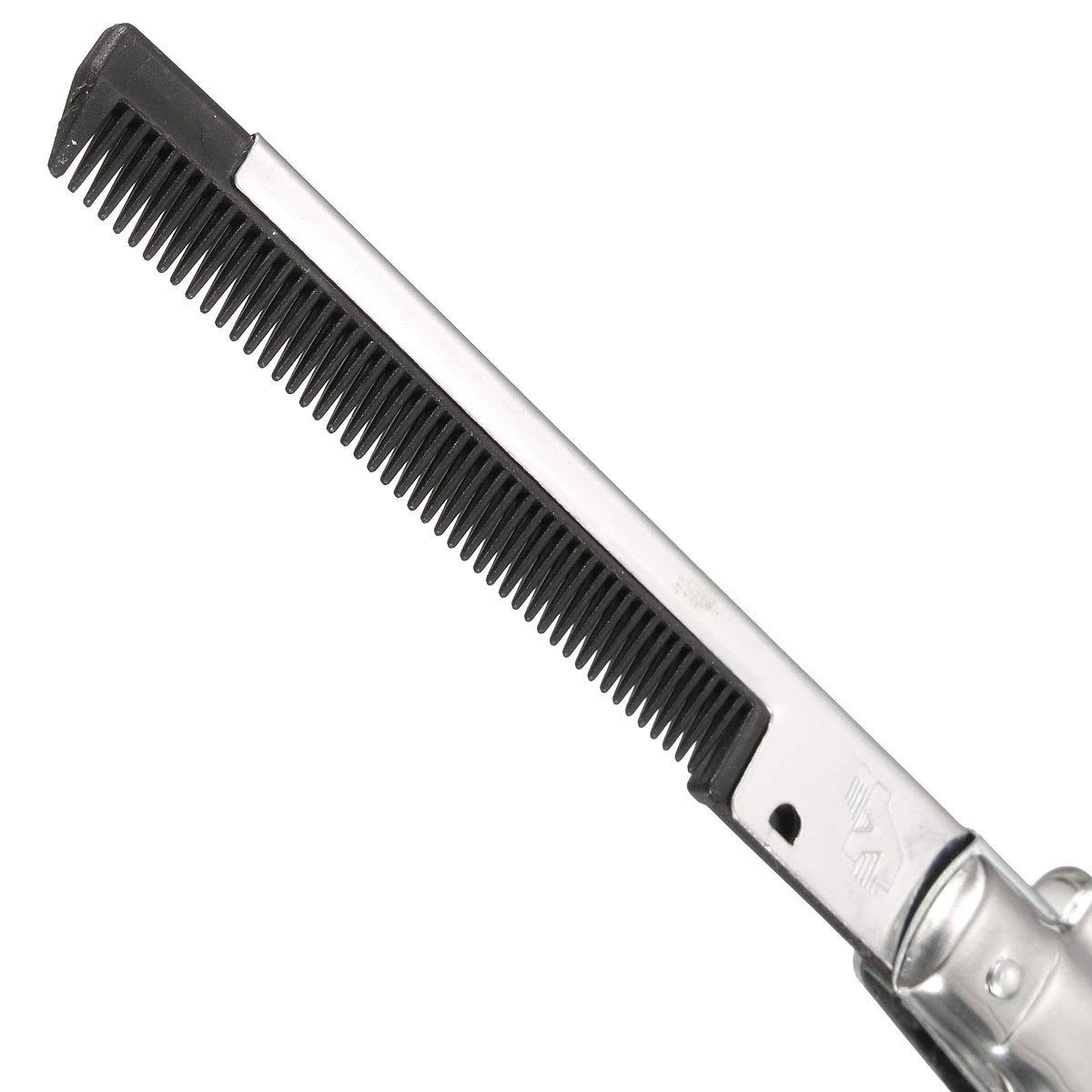 Novelty Stainless Steel Switchblade Hair Comb