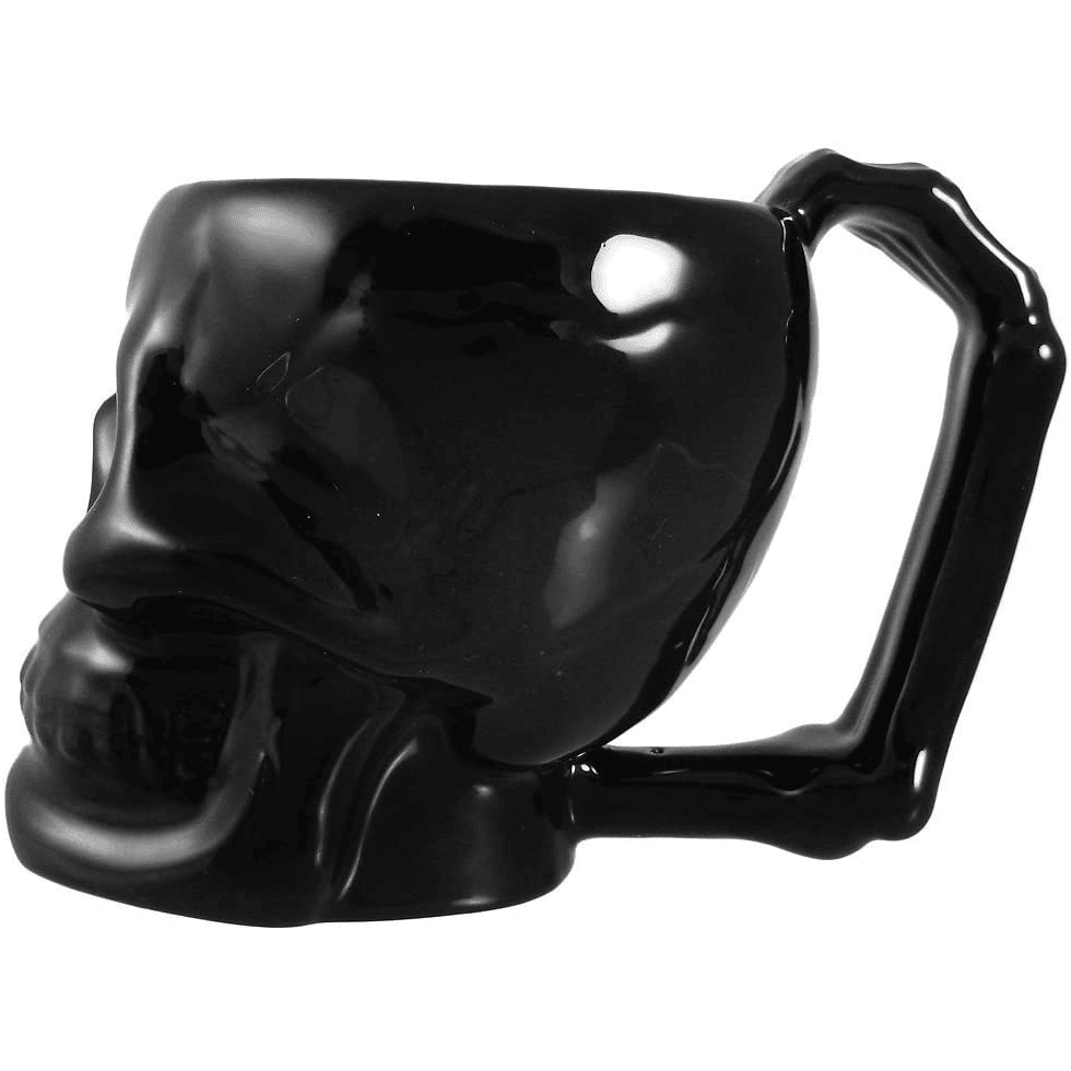 Black Ceramic Skull Mug