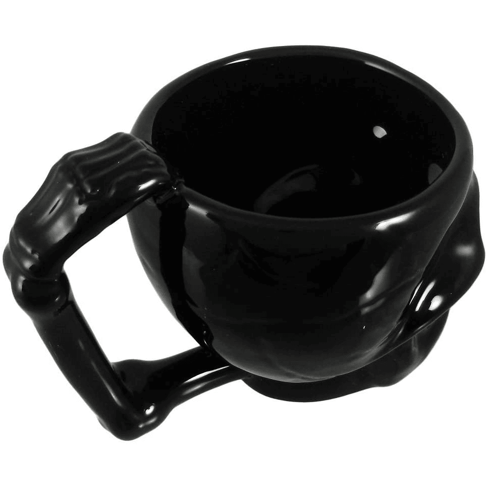 Black Ceramic Skull Mug
