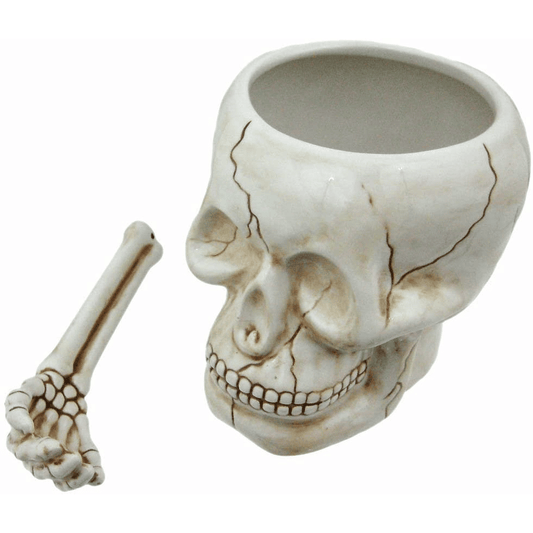 Skull Bowl with Spoon