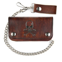 Thumbnail for Skull Crossbones Leather Wallet