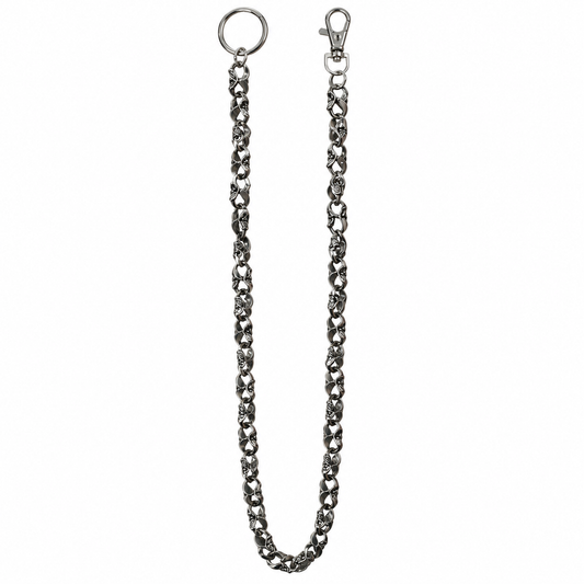 Chrome Skull Wallet Chain 31"