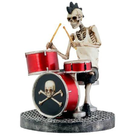 Skull Drummer Figurine