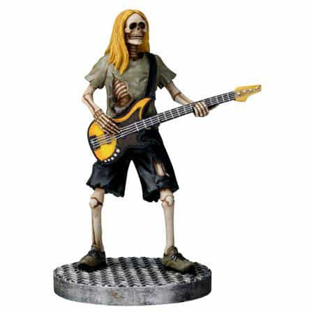 Skull Bassist Figurine