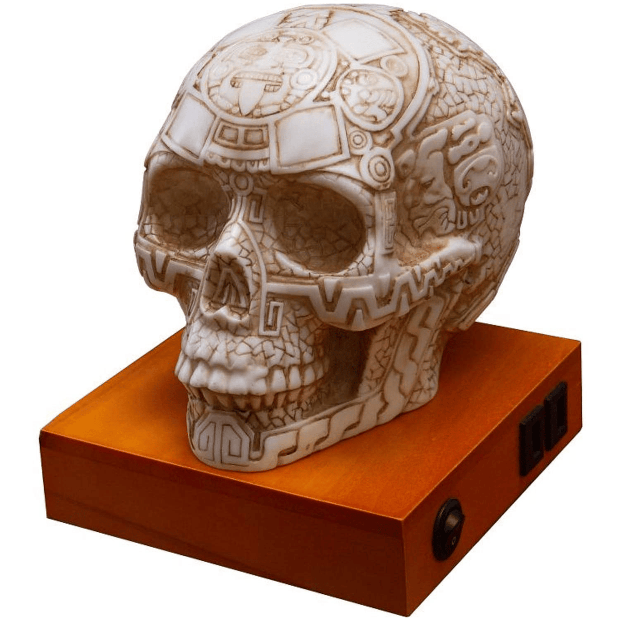 Mesoamerican Aztec Skull Table Lamp