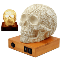 Thumbnail for Floral Skull Table Lamp