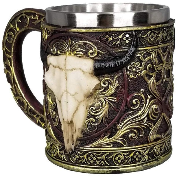 Longhorn Bull Skull Mug