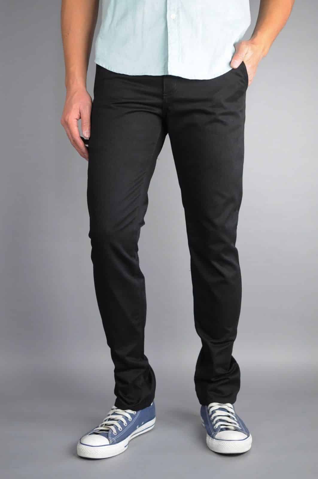 Black Chino Pants by Neo Blue Pants Premium