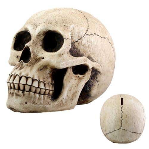 Human Skull Money Bank