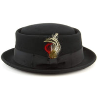 Thumbnail for Wool Felt Black Pork Pie Fedora