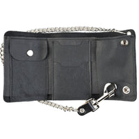 Thumbnail for Mid Size Tri-Fold Wallet w/ Chain