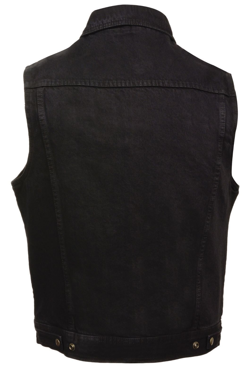Black Denim Biker Vest w/Gun Pockets By Milwaukee Leather