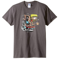 Thumbnail for Rat Fink Sidewalk Surfer Gray T-Shirt