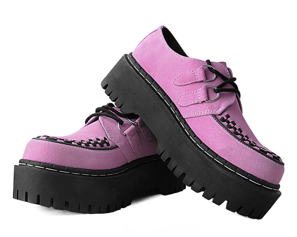 TUK Pink Suede Double Decker Creeper