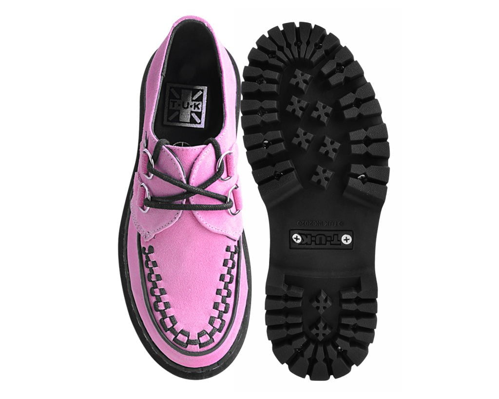 TUK Pink Suede Double Decker Creeper