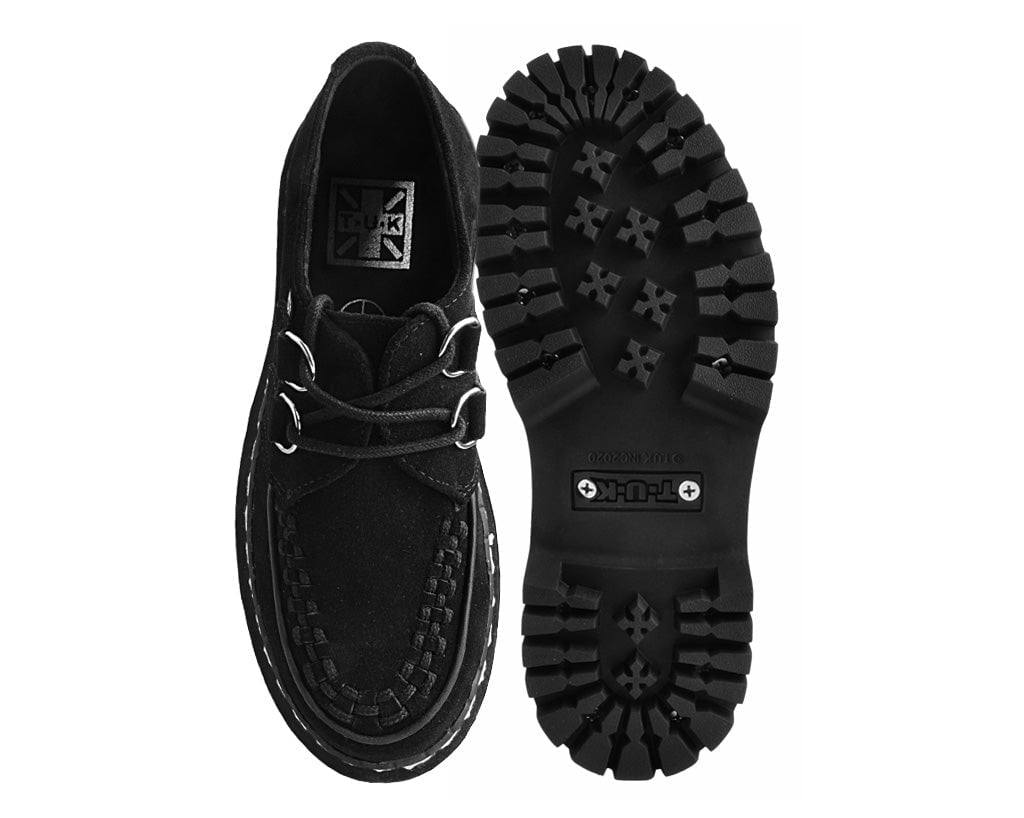 TUK Black Suede Double Decker Creeper A3051