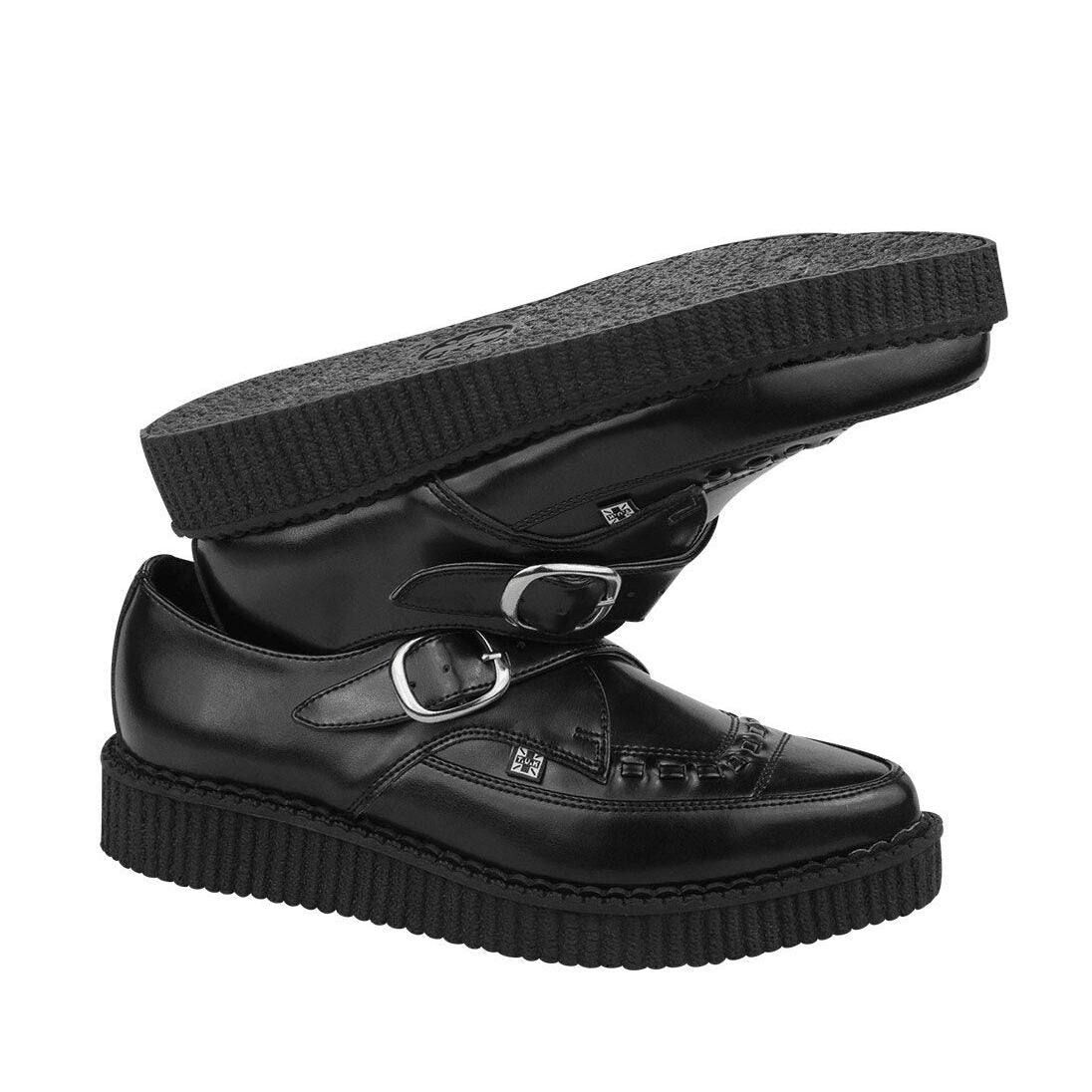 TUK Black Leather Pointed Creeper A8520