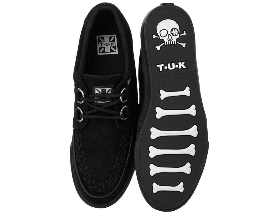 TUK Black Suede Sneaker Creeper A9178